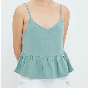 Pacsun LA Hearts Green Babydoll Tank Top